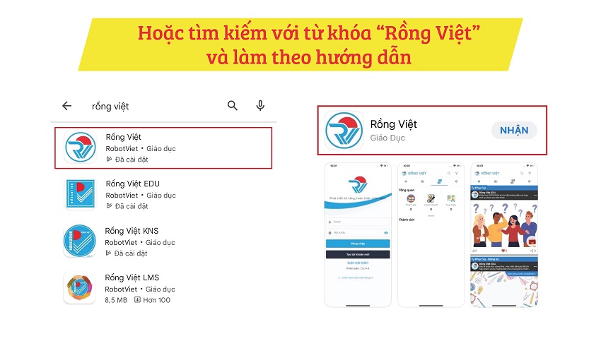 full huong dan cai dat ung dung Rong Viet 2
